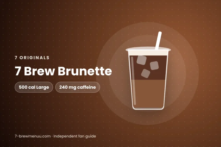 7 Brew Brunette: Illustration of a 7 Brew Brunette in an iced cup