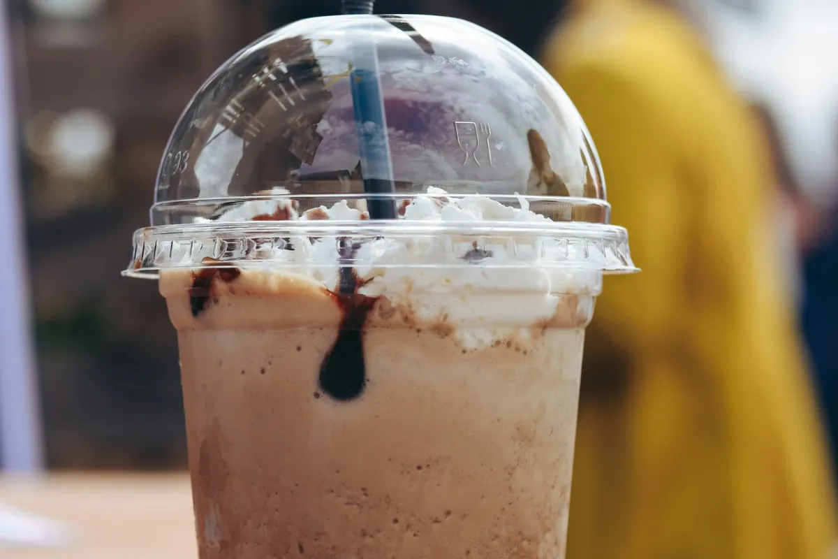 Creamy cookies and cream milkshake, like a 7 Brew Cookies and Cream Shake