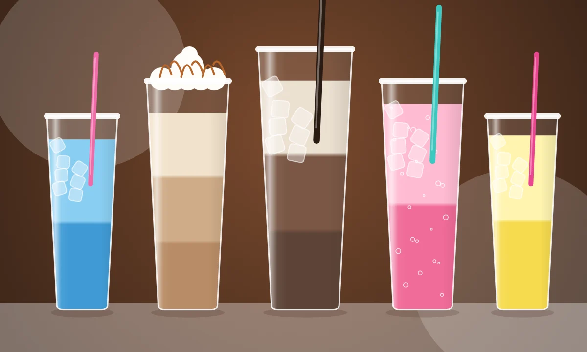7 Brew menu drinks: iced coffee, energy drink, fizz soda and lemonade