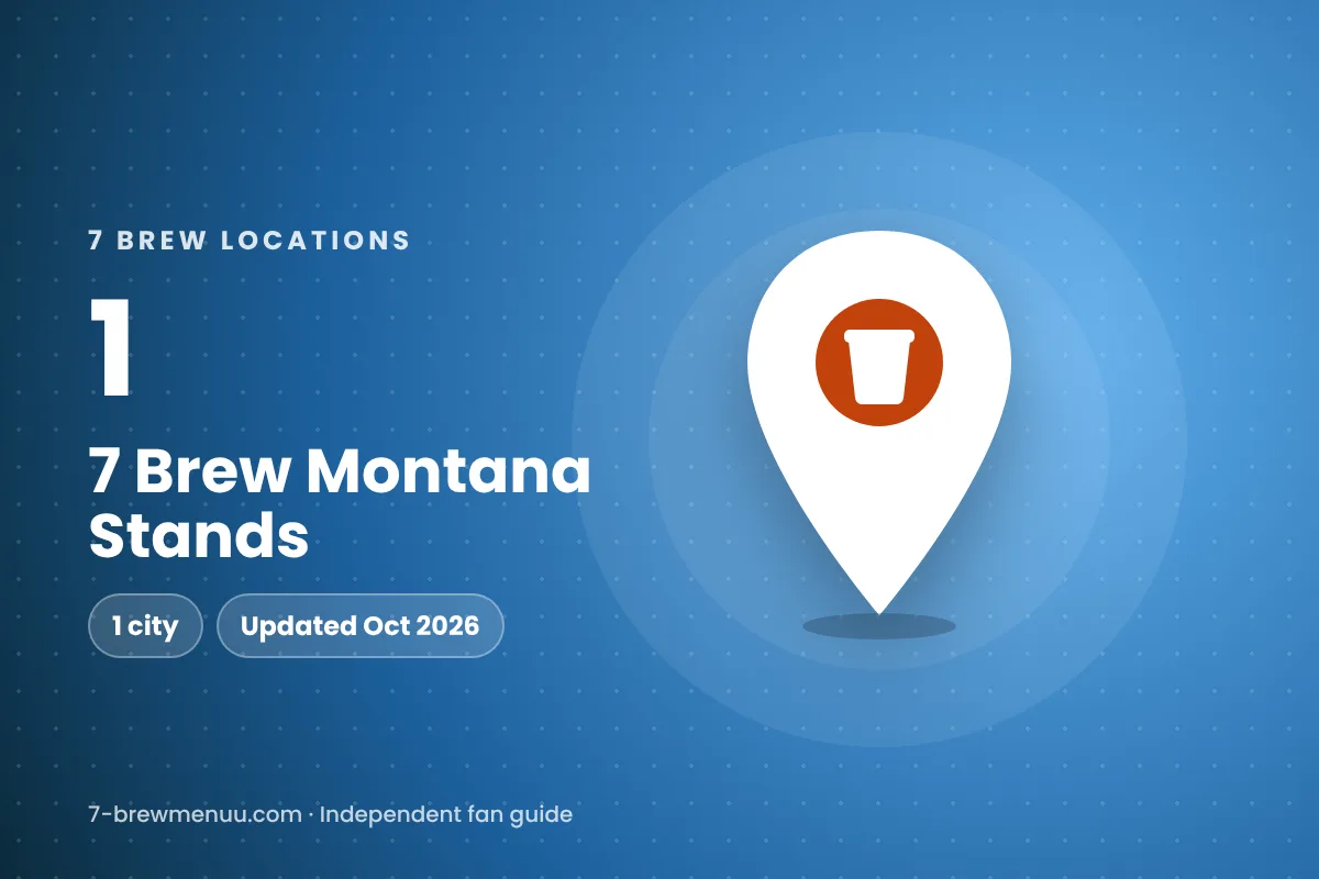 7 Brew Montana locations map pin graphic with stand count