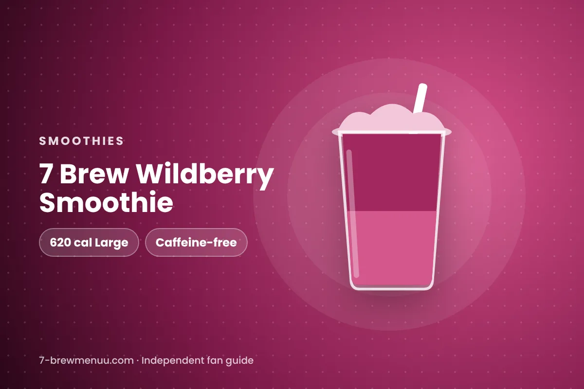 7 Brew Wildberry Smoothie illustration with calories and caffeine