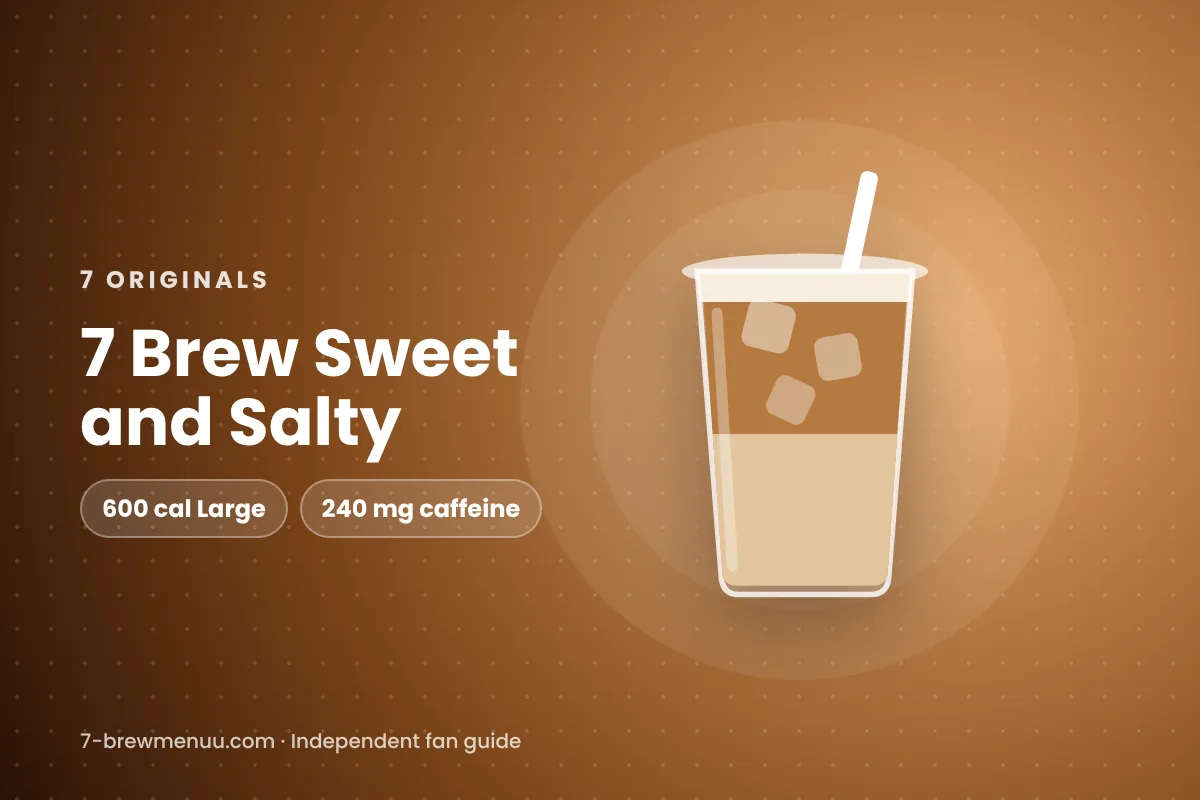 Sweet And Salty 7 Brew: Illustration of a 7 Brew Sweet and Salty in an iced cup